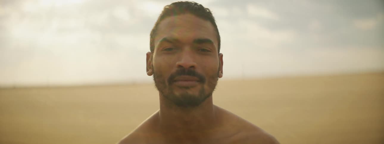 A man standing in the desert