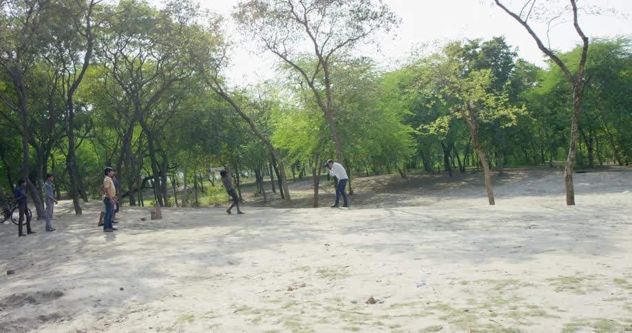 People play a game together on a field