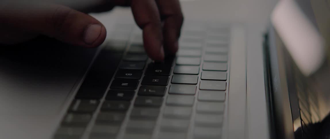 A person using a laptop