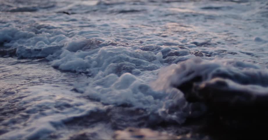 Ocean waves are moving towards the coast