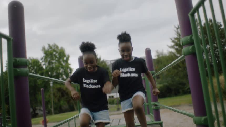 Sisters play in park together