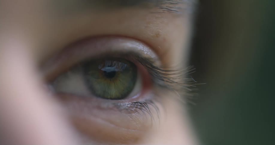 A close up of a blinking eye