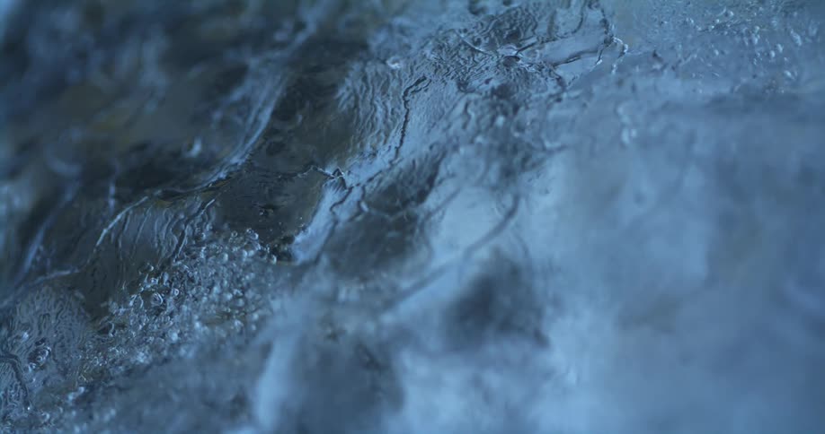 The ice slowly melts