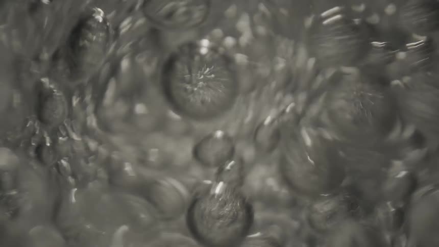 Bubbles in boiling water