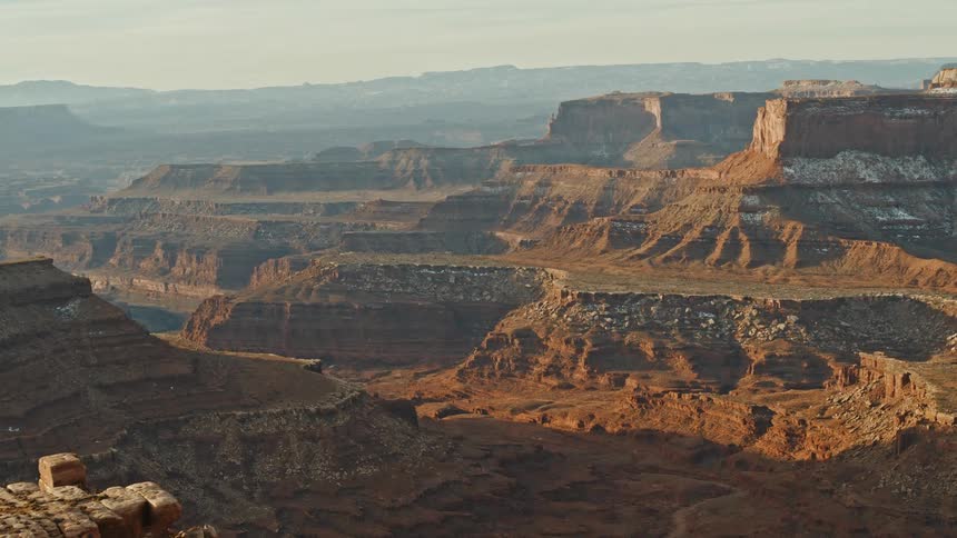 Ridges on a canyon casts shadow on each other