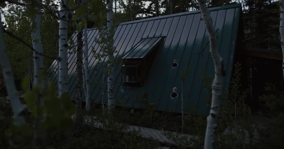 A house in a rural area is displayed during spring