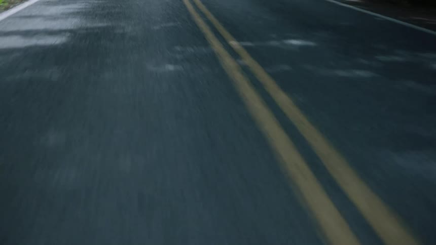 The road passes by during the day