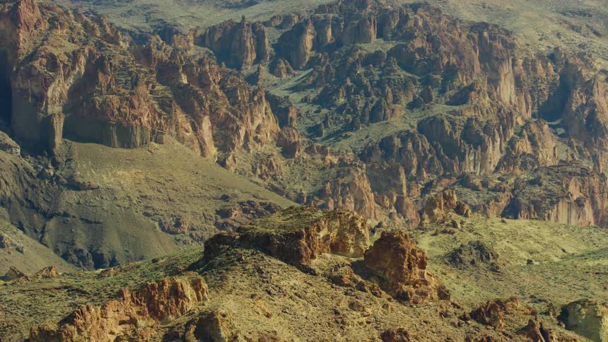 A thick layer of moss covers the terrain in a canyon