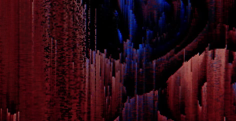 Abstract Colorful Glitches on a Screen