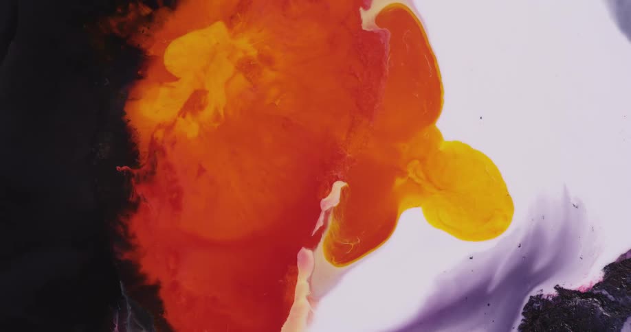 Orange blends with paler colors and darker colors