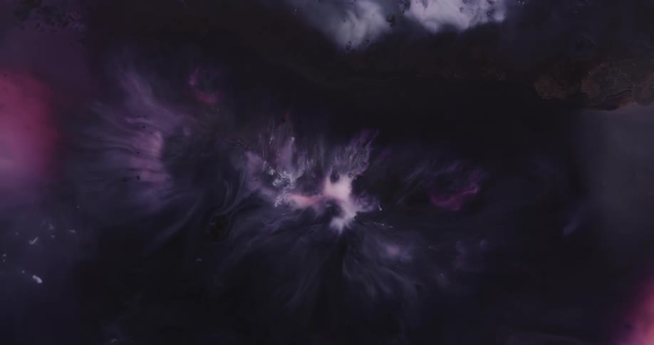 The light area of an organic realm is rapidly shrinking into dark purple blended colors