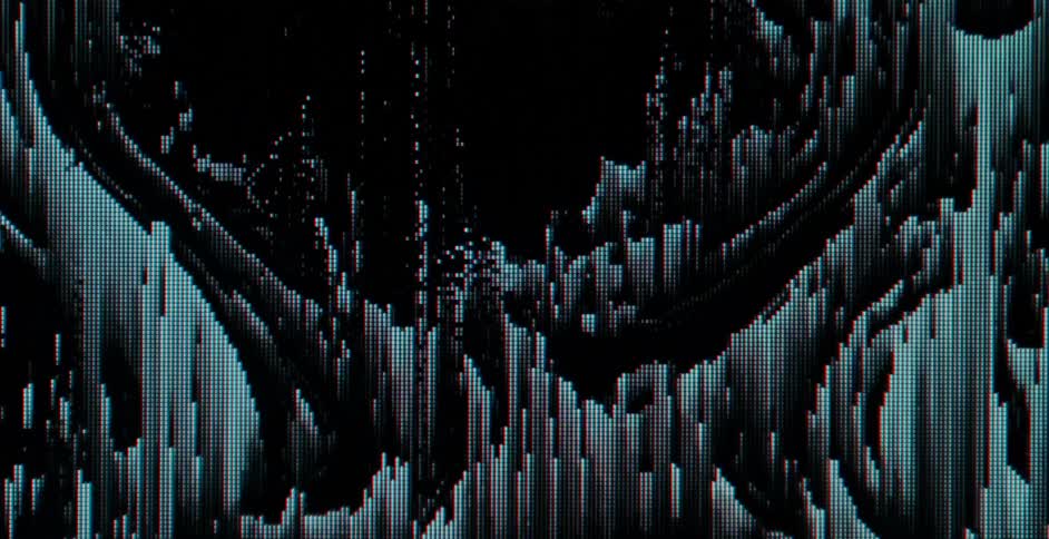 Glitchy Abstract Pixelated Lines on a Screen