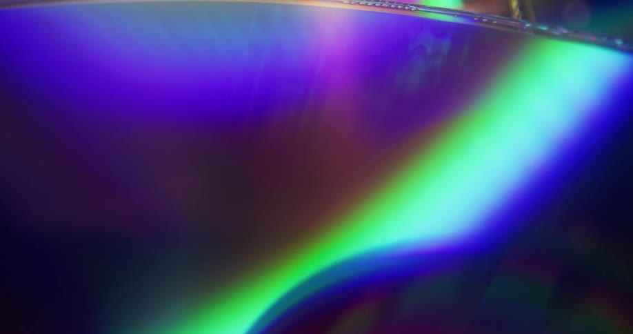 Dvd disks shine iridescently