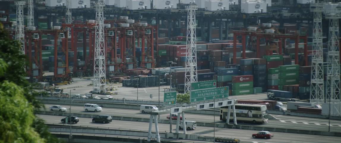 The highway is opposite the port