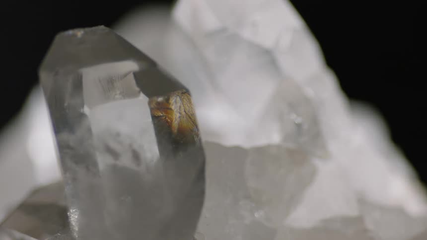 Close up of crystals on ice