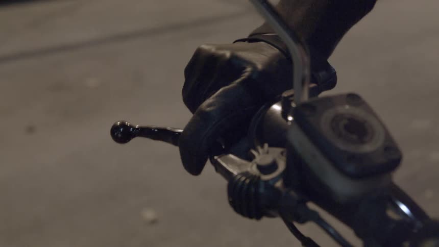 Someone revs a bike engine