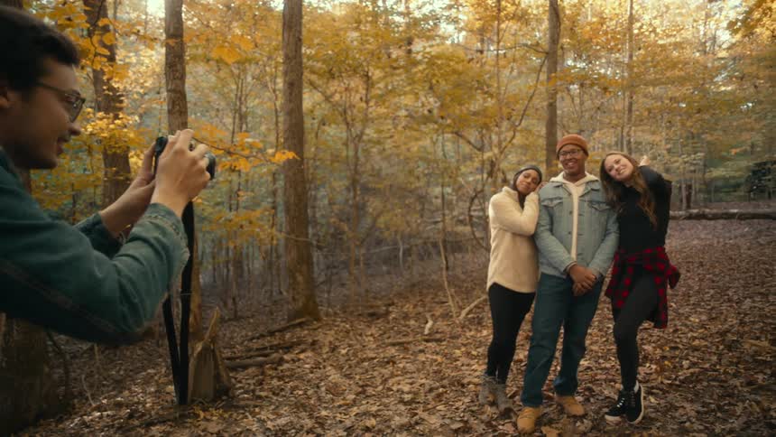 People pose for a picture