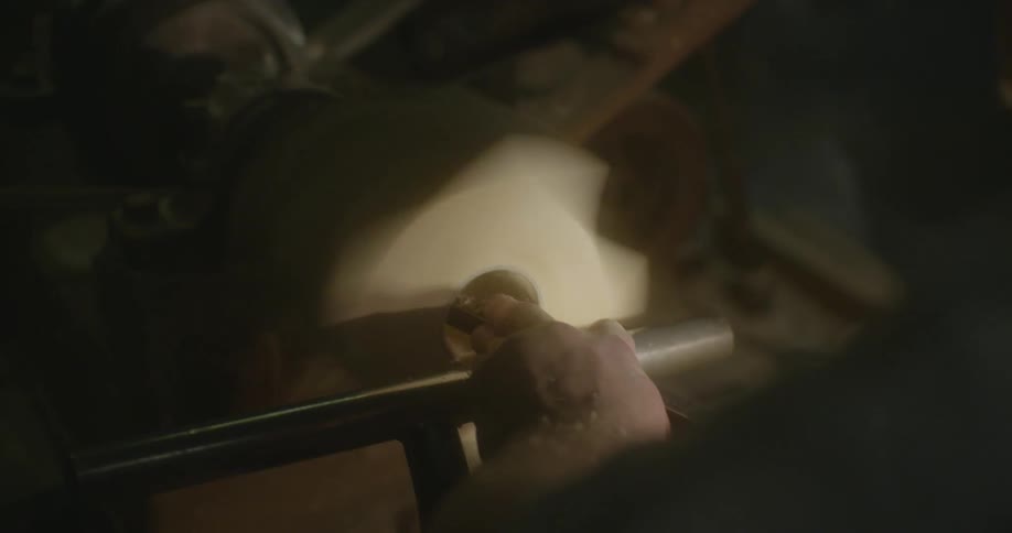 A man uses a tool