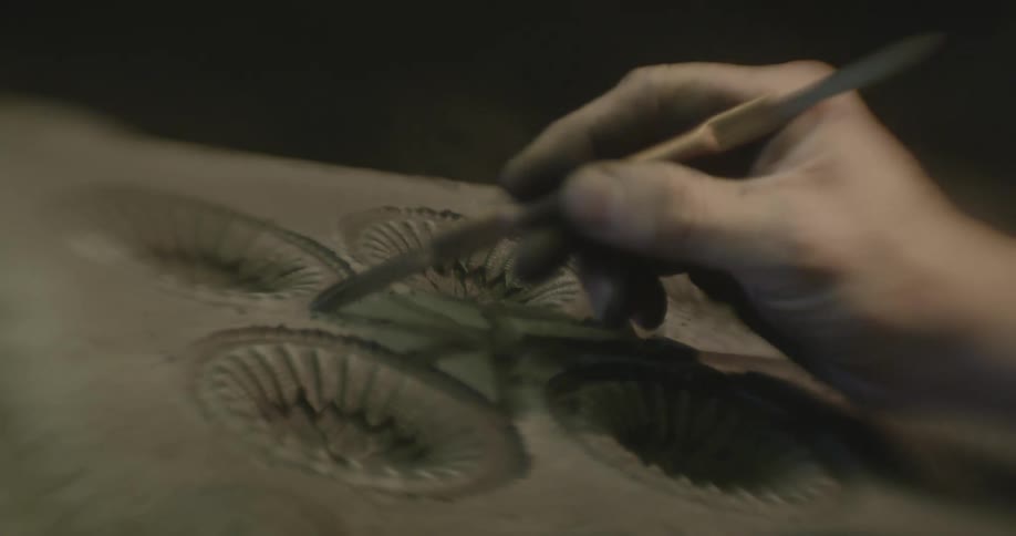 A person is painting a picture inside of there room