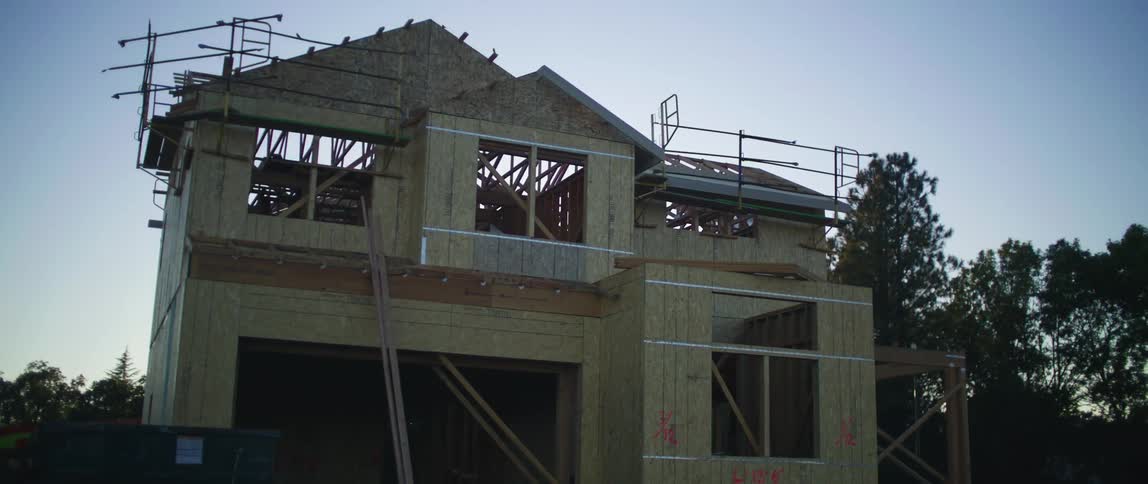 A home is under construction