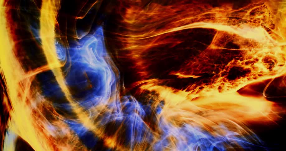 Abstract fiery waves fluctuate