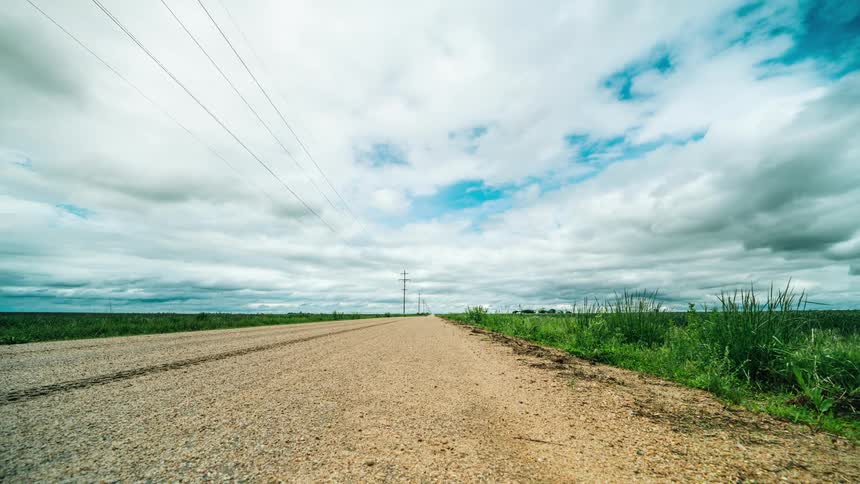 A path runs through the field
