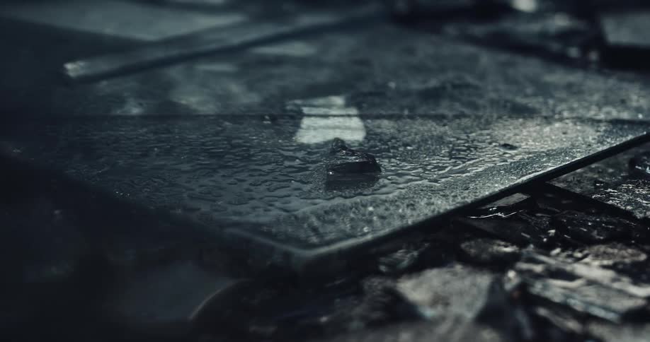 The glass is broken