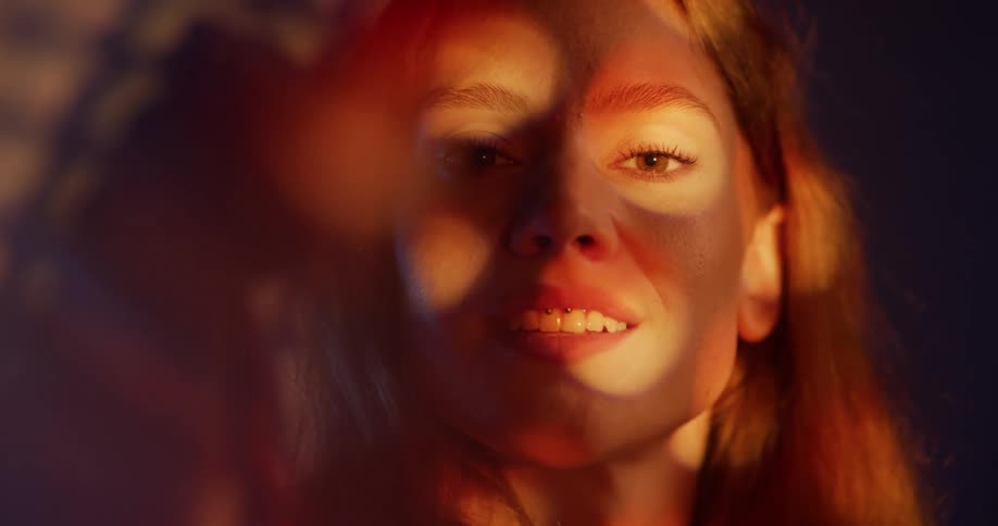 Sun is shining on a womans face