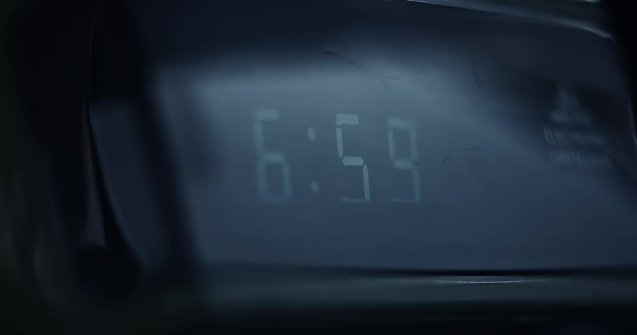 Close up view of an alarm clock is displayed