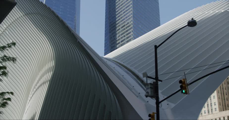The world trade center station path in new york city