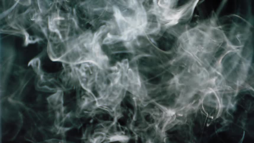 Billowing white smoke