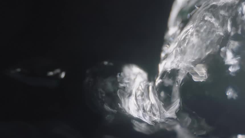 Close up movement of water