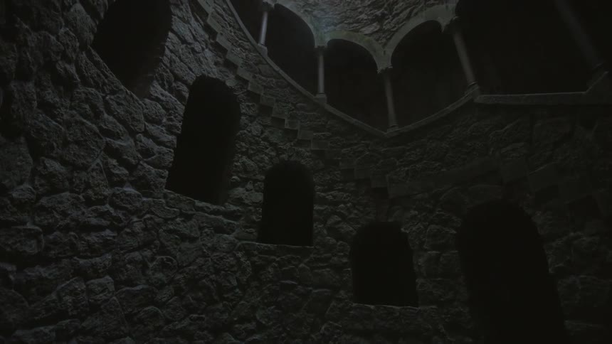 A stone stairwell