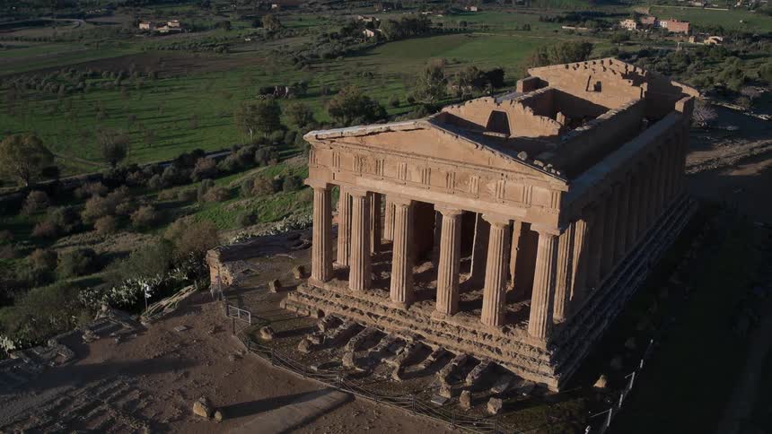 An ancient building on a hill