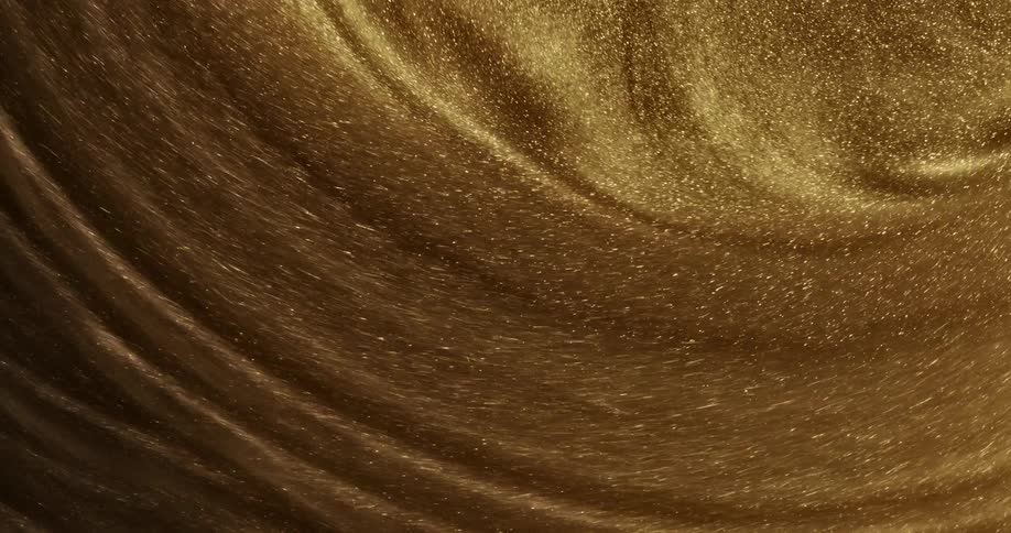 A gold vortex is spinning itself away