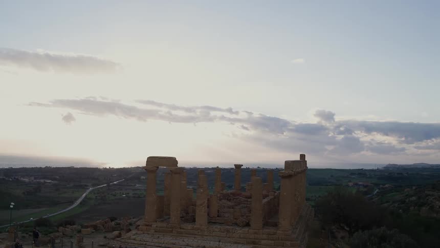 Weathered stone ruins during the day