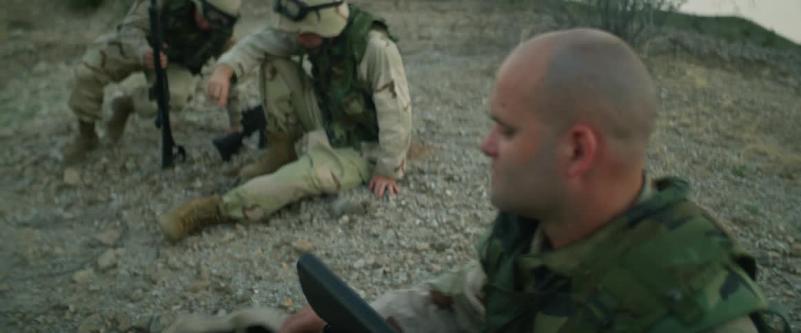 Soldiers sitting down