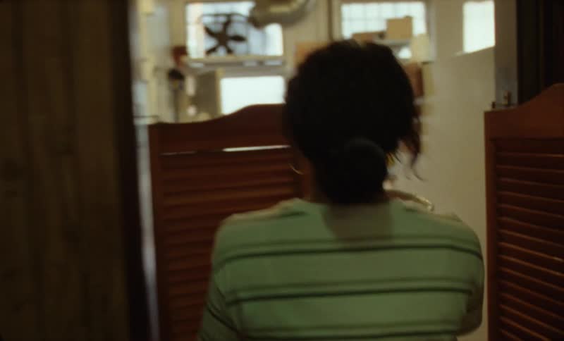 A woman working in a restaurant