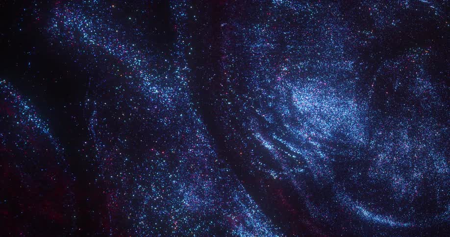 Flowing dark glitter liquid