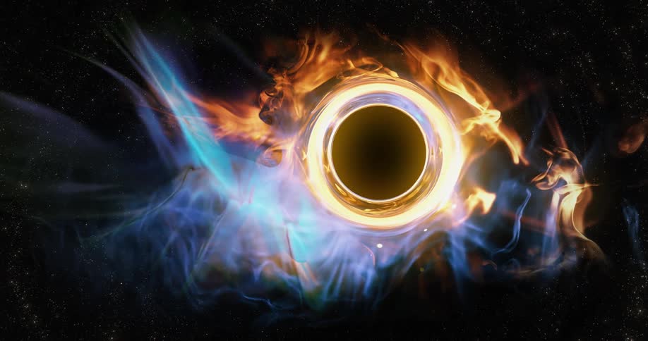 A bright yellow sphere with a black center