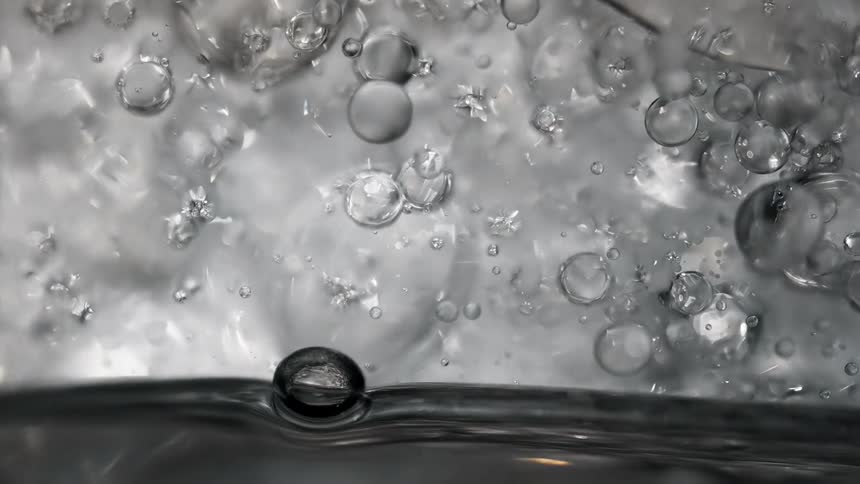 The water splashes around
