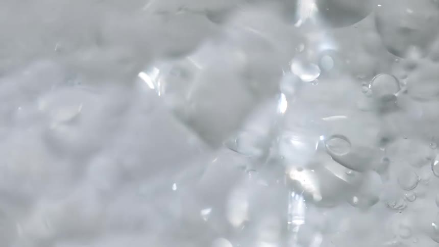 Bubbling and flowing liquid