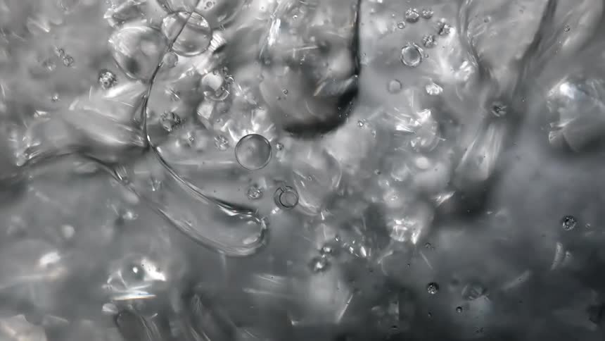 The water splashes around