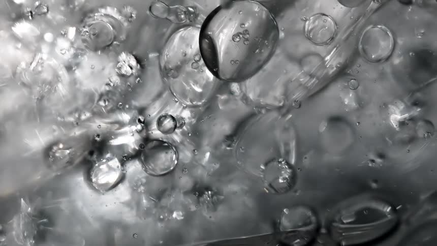 Flowing and bubbling water