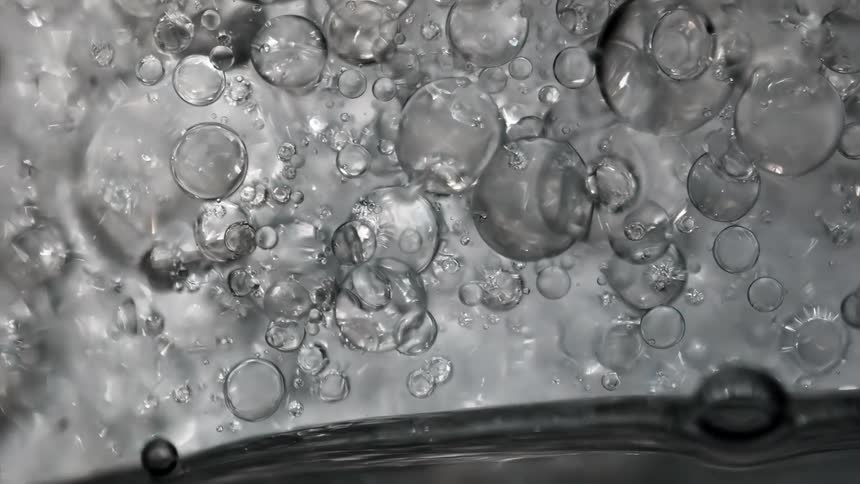 A view of bubbles in water