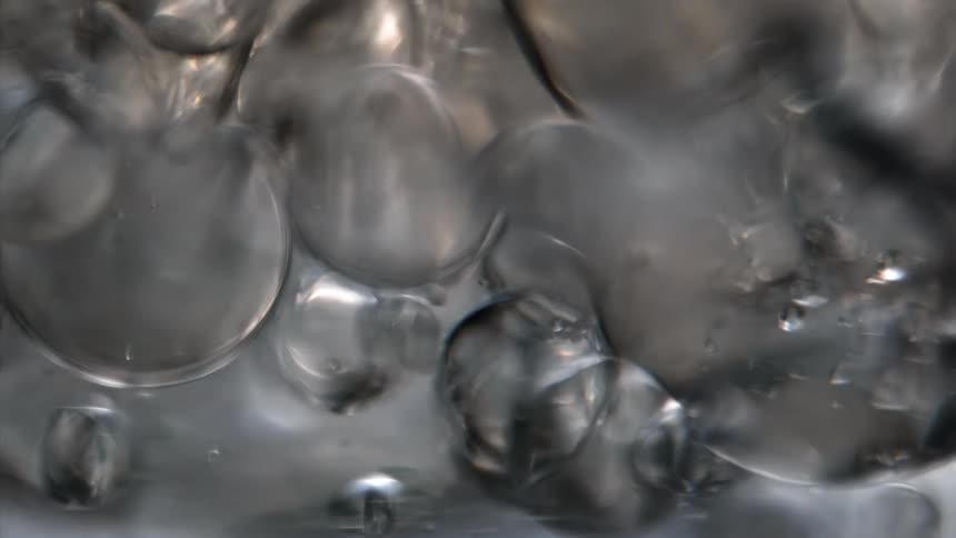 The bubbles pass by