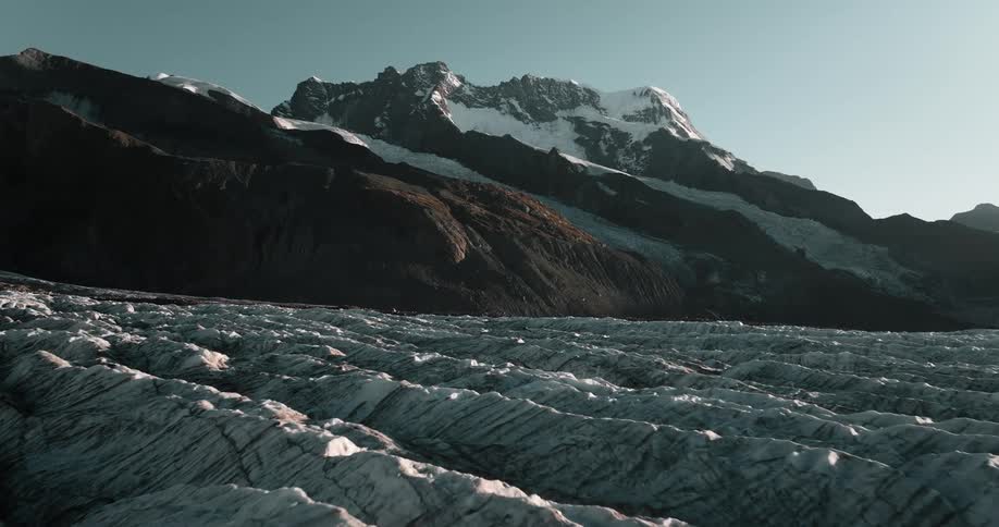 A snowy mountains landscape in winter