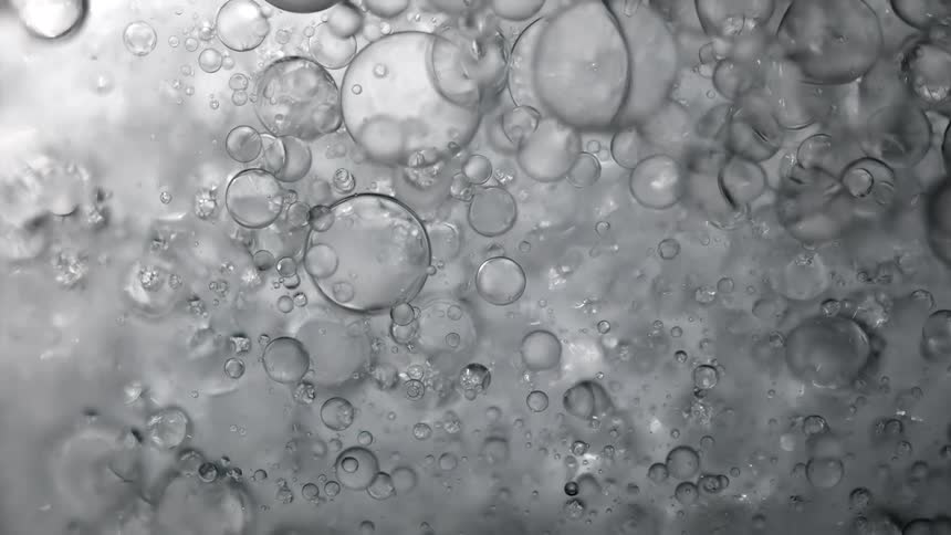 A view of bubbles in the water