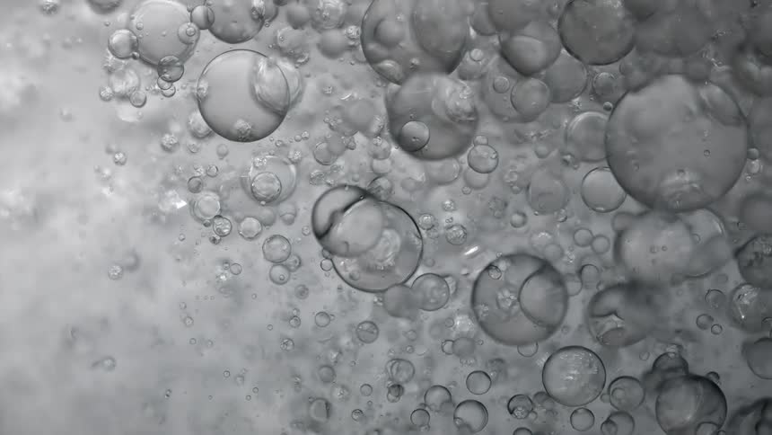 The bubbles are moving around