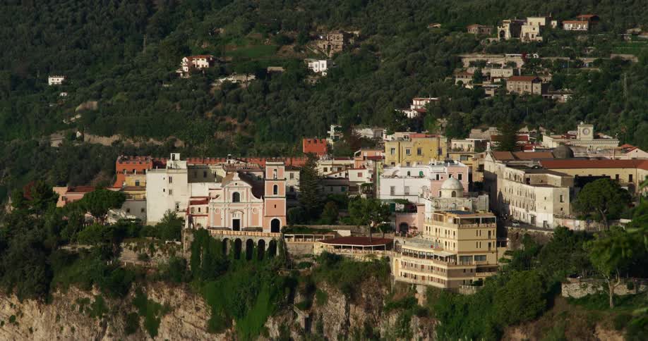 Buildings on a cliffside